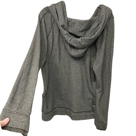 Lululemon Find Your Centre Wrap Heather Speckled In Gray & Black Hoodie Size 10 - Picture 5 of 9